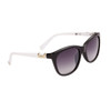 DE™ Designer Eyewear Two-Color Fashion Sunglasses - Style #DE740 Black/White