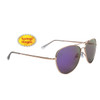 Mirror Aviator Sunglasses - Style #6111 Purple/Green Flash Mirror