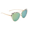 Women's Retro Sunglasses - Style #8252 Gold/Revo