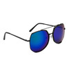Wholesale Mirrored Sunglasses - Style #8257 Black/Blue-Green