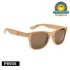 Bulk Classic Sunglasses - Style #P8036 Faux Wood! (Assorted Colors) (12 pcs.)