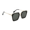 Retro Mirrored Women's Sunglasses - Style #6150 Black/Smoke
