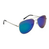 Mirrored Wholesale Polarized Aviators  - Style #30114 Blue/Green Revo