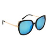 Wholesale Fashion Sunglasses - Style #6156 Black/Blue Mirror