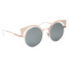 Bulk Cat Eye Sunglasses - Style #6177 Silver Mirror 