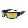 Sports Sunglasses by the Dozen - Style XS7046 Black/Red-Gold