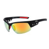 Sports Sunglasses by the Dozen - Style XS7041-Black/Red