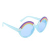 Blue frames with multi colored rainbow accents