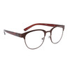 Coffee colored metal frames with coffee colored temples