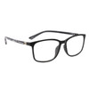 Black Plastic Frame with Real Bamboo Temples