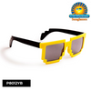 Yellow Pixelated Sunglasses - Style #P8012YB (12 pcs.)