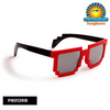 Red Pixelated Sunglasses - Style #P8012RB(12 pcs.)
