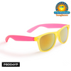 Yellow and Pink Mirrored Unisex Sunglasses - Style #P8004YP(12 pcs.)