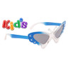 9059 Butterfly Sunglasses Blue & Clear Frame Color