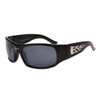 XS42 Sunglasses with Flames Gloss Black Frame