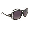 Vintage Rhinestone Women's Sunglasses DI534 Gloss Black Frame