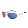Xsportz™ Sunglasses - Style # XS552 Silver with Blue Flash Mirror