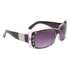 Diamond Eyewear Fashion Sunglasses for Women DI130 Black Frame with Transparent Light Pink