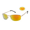 Xsportz™ Metal Frame Sports Sunglasses - Style # XS565 Gold w/Gold Flash Mirror