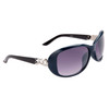 Rhinestone Sunglasses DI128 Navy Blue & Black Frame