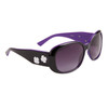 DE™ Fashion Sunglasses by the Dozen - Style #DE115 Gloss Black with Purple