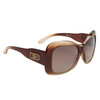 DE600 Ladies Designer Sunglasses Duotone Brown & white