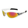 Xsportz™ Men's Sports Sunglasses - Style # XS545 White w/Gold Revo and Black Flames