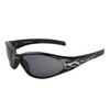 Xsportz™ Men's Sports Sunglasses - Style # XS545 Black w/Silver Flames