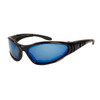 Xsportz™ Sports Bulk Sunglasses - Style # XS82 Foam Padded Interior Black/Blue Revo