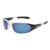 XS15 Sports Sunglasses Transparent Clear & Black Frame w/Blue Revo Lens
