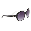 DE71 Ladies Fashion Sunglasses Black & White Frames