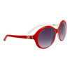 DE71 Ladies Fashion Sunglasses Red & White Frames