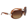 Wholesale Fashion Sunglasses 24016 Transparent Brown Frame Color