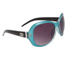 Designer Eyewear DE86 Wholesale Sunglasses Black & Transparent Blue Frame