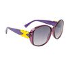 Women's Fashion Sunglasses Wholesale 21015 Lavender & Transparent Lavender Frame w/Yellow Bow