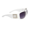 DE511 Women's Designer Sunglasses White Frame Color