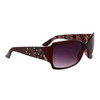 Rhinestone Fashion Sunglasses DE Designer Eyewear DE33 Brown & Tan Frame