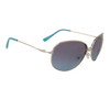 Wholesale Women's Designer Sunglasses 678 Silver Frame Color w/Blue Tips