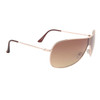 Gold Frame Sunglasses with Amber Lens Item # 26116