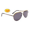 Wholesale Aviators - Style #652 Spring Hinges Gun Metal with Yellow