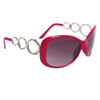 Designer Sunglasses Wholesale 24716 Gloss Rose Frame Color w/Silver