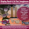 Package Deal ~ 1 Sunglass Rack & 36 Pair Assorted Sunglasses SPA3 (7077 + 36 pcs.) (Assorted Colors)