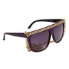 Lady Gaga Inspired Sunglasses 698 Purple & Gold