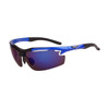 Xsportz™ Half-Rim Wrap Around Sport Sunglasses - Style #XS114 Blue w/Blue Revo