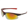 XS96 Sunglasses Black Frame Color Inside Red