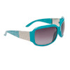 Designer Eyewear Brand New Fashion Sunglasses DE119 Turquoise Frame Color w/Silver Accents