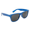 #9009 California Classics Sunglasses Blue Frame with White Stitching Pattern