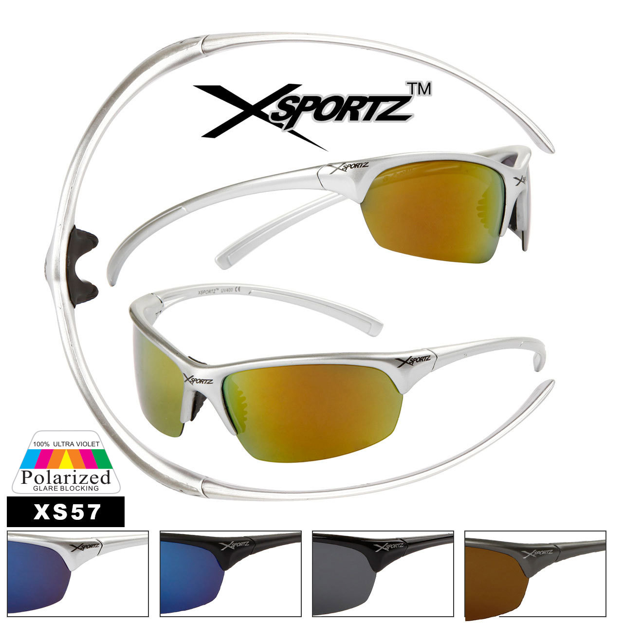 Xsportz™ Polarized Sunglasses by the Dozen - Style XS57