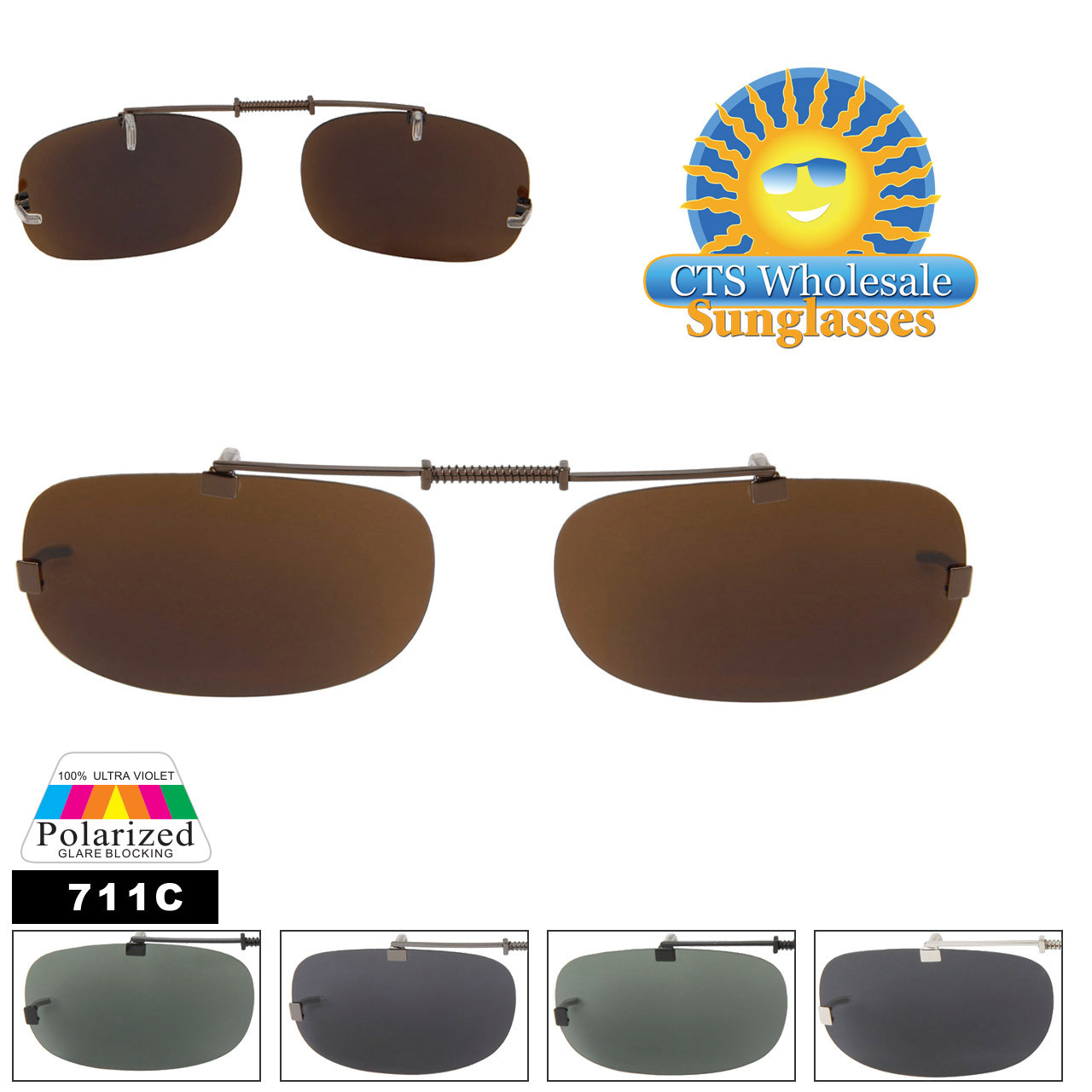 Clip On Sunglasses Wholesale with Polarized Lens 707