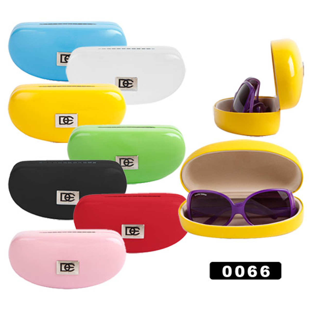 Sunglass Hard Cases by DE™0066 (1 Doz.) Assorted Colors